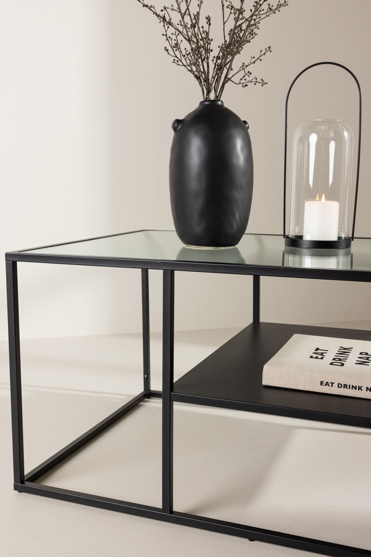 Campinas Couchtisch - schwarz/Stahl - Couchtische - ALVAHOME