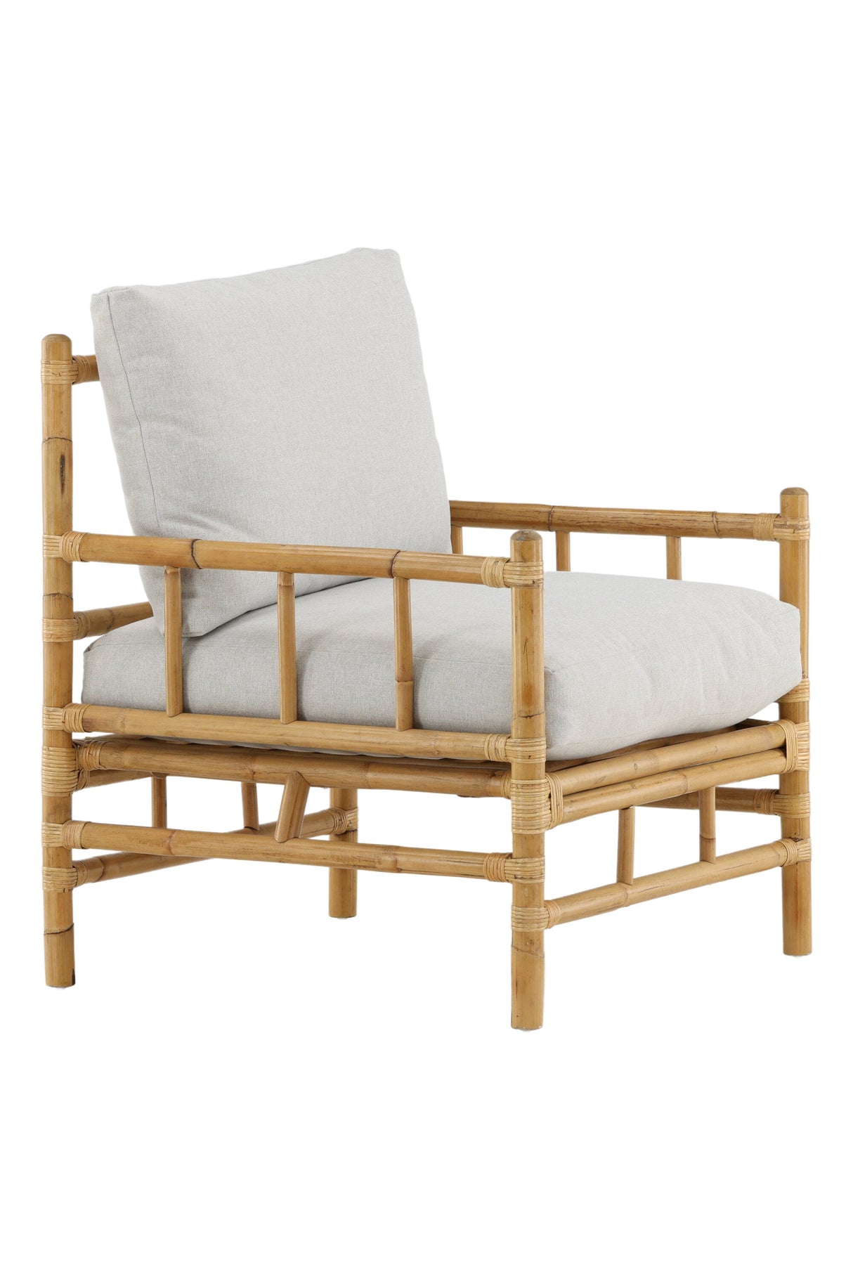 Cane Outdoor - Sessel - hellgrau/Rattan - Outdoor - Sessel - ALVAHOME