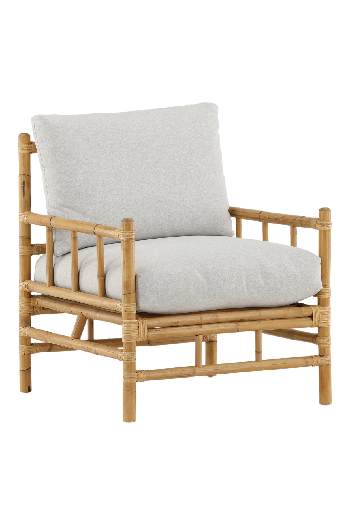 Cane Outdoor - Sessel - hellgrau/Rattan - Outdoor - Sessel - ALVAHOME