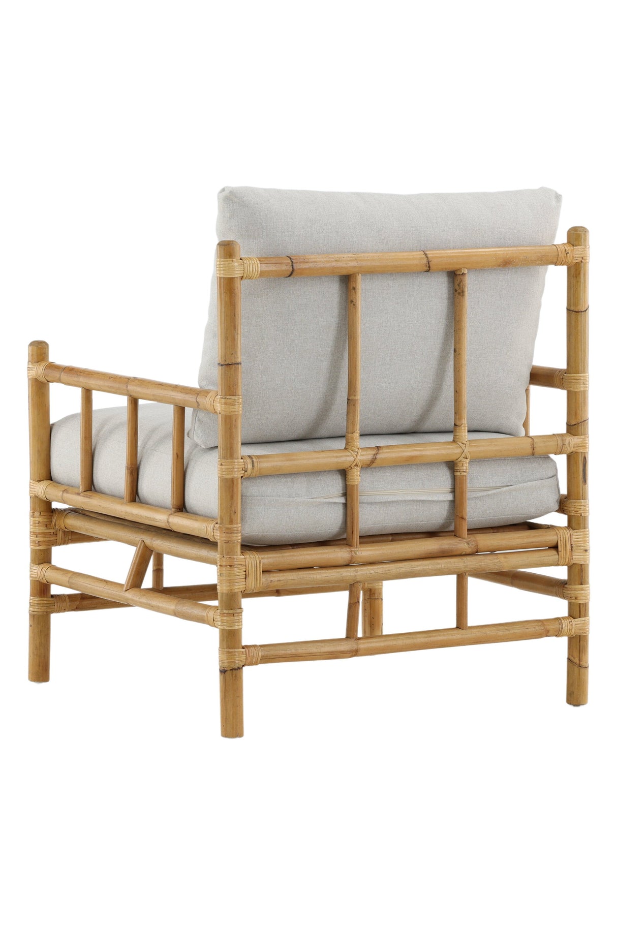 Cane Outdoor - Sessel - hellgrau/Rattan - Outdoor - Sessel - ALVAHOME