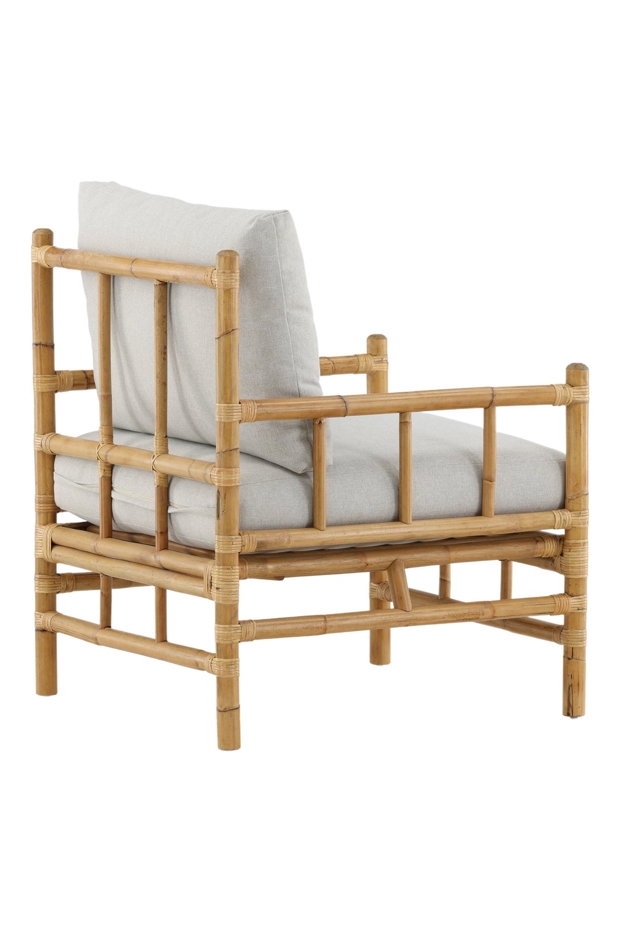 Cane Outdoor - Sessel - hellgrau/Rattan - Outdoor - Sessel - ALVAHOME