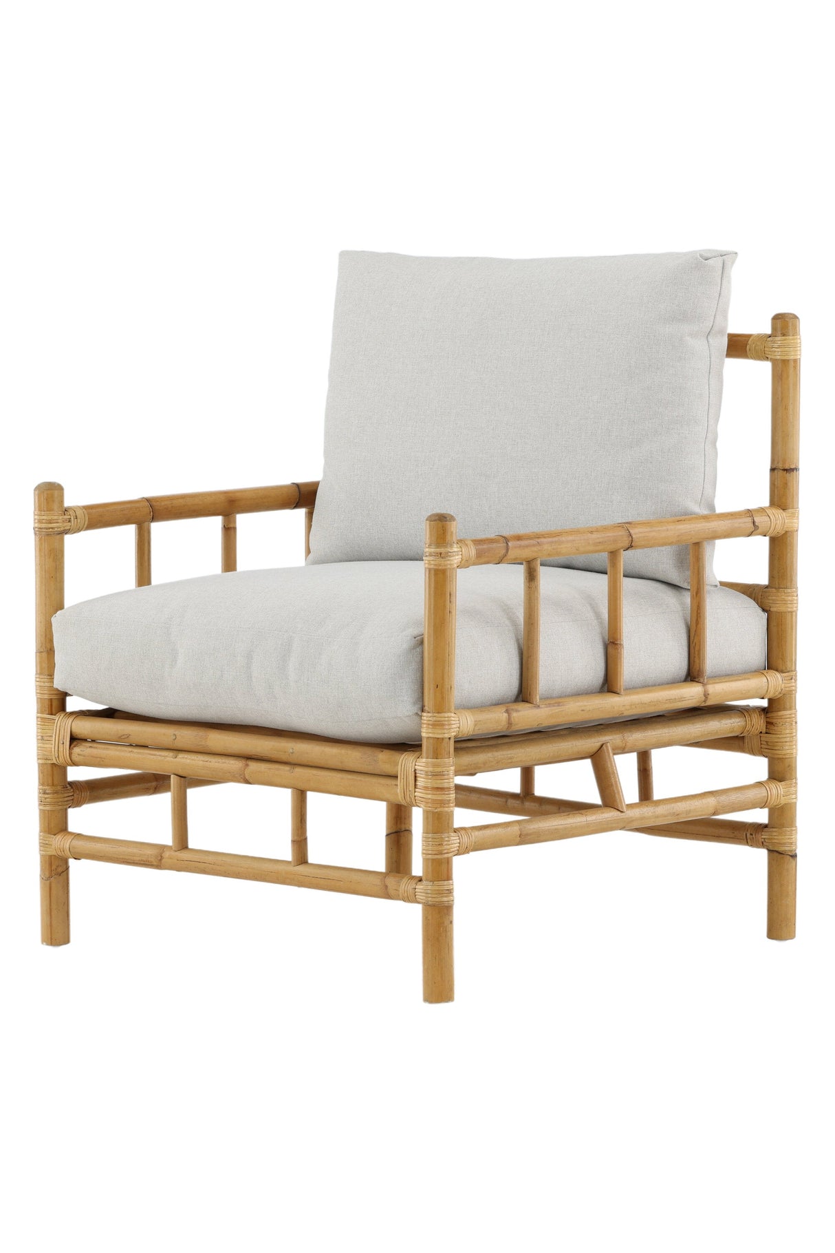 Cane Outdoor - Sessel - hellgrau/Rattan - Outdoor - Sessel - ALVAHOME