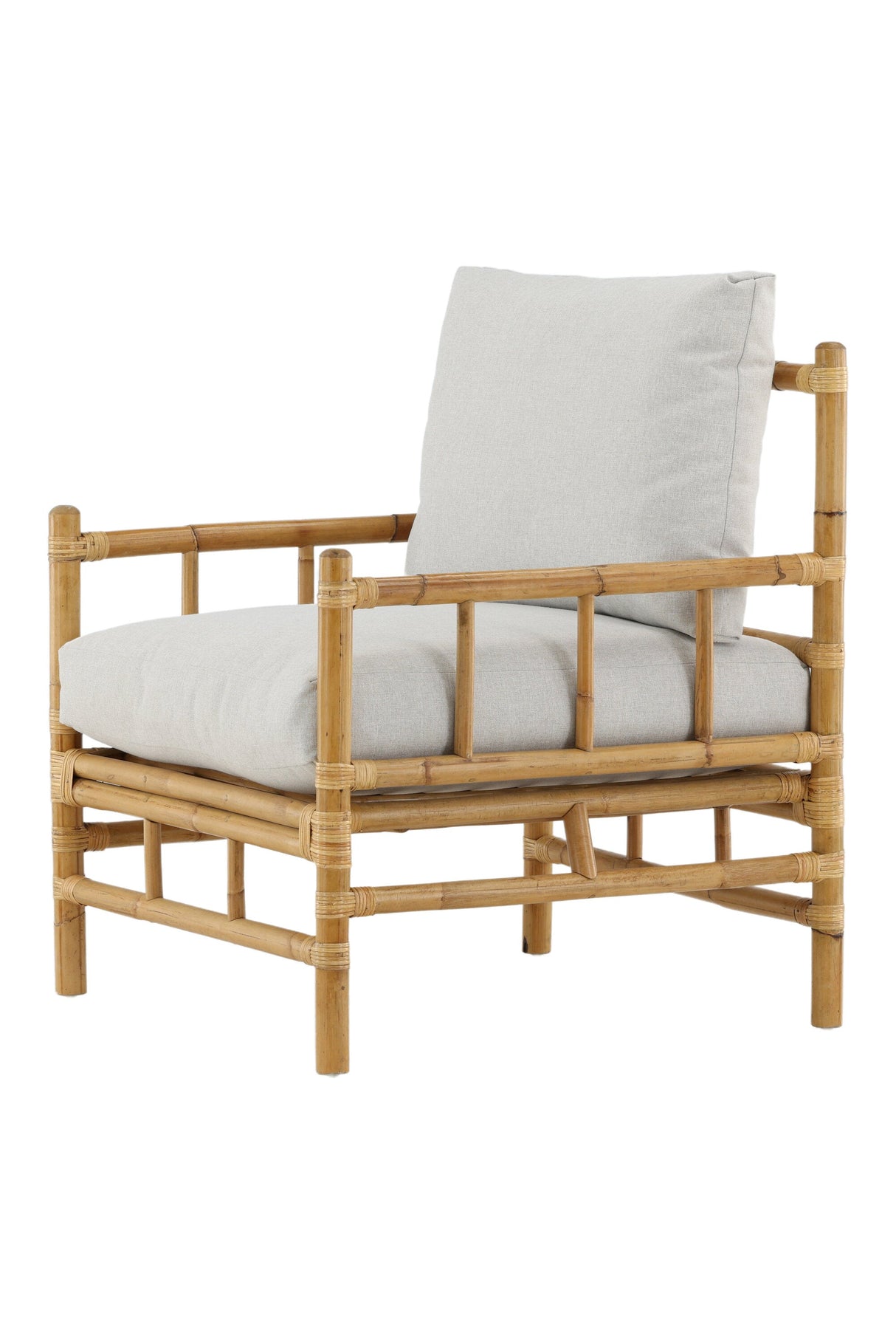 Cane Outdoor - Sessel - hellgrau/Rattan - Outdoor - Sessel - ALVAHOME