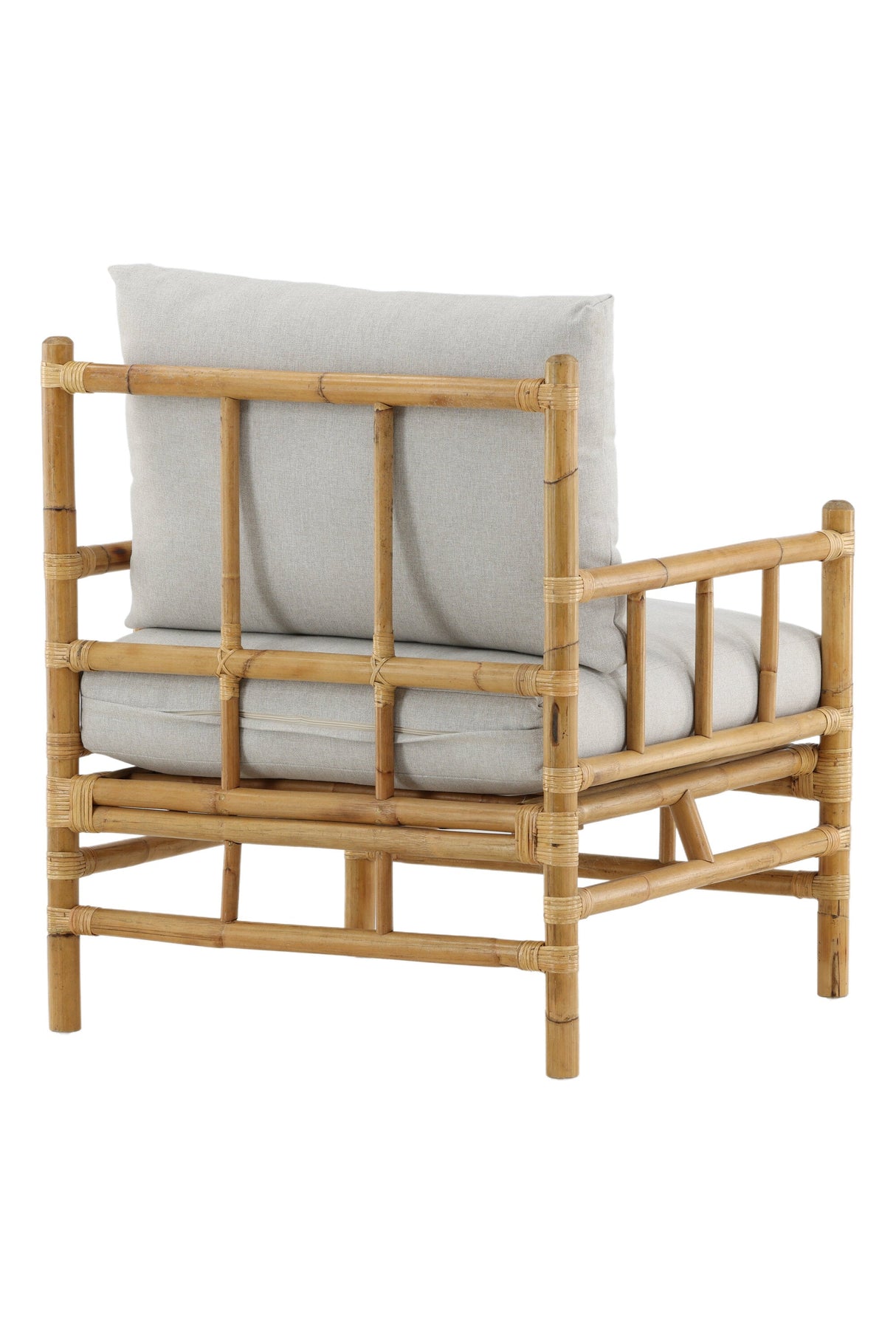 Cane Outdoor - Sessel - hellgrau/Rattan - Outdoor - Sessel - ALVAHOME