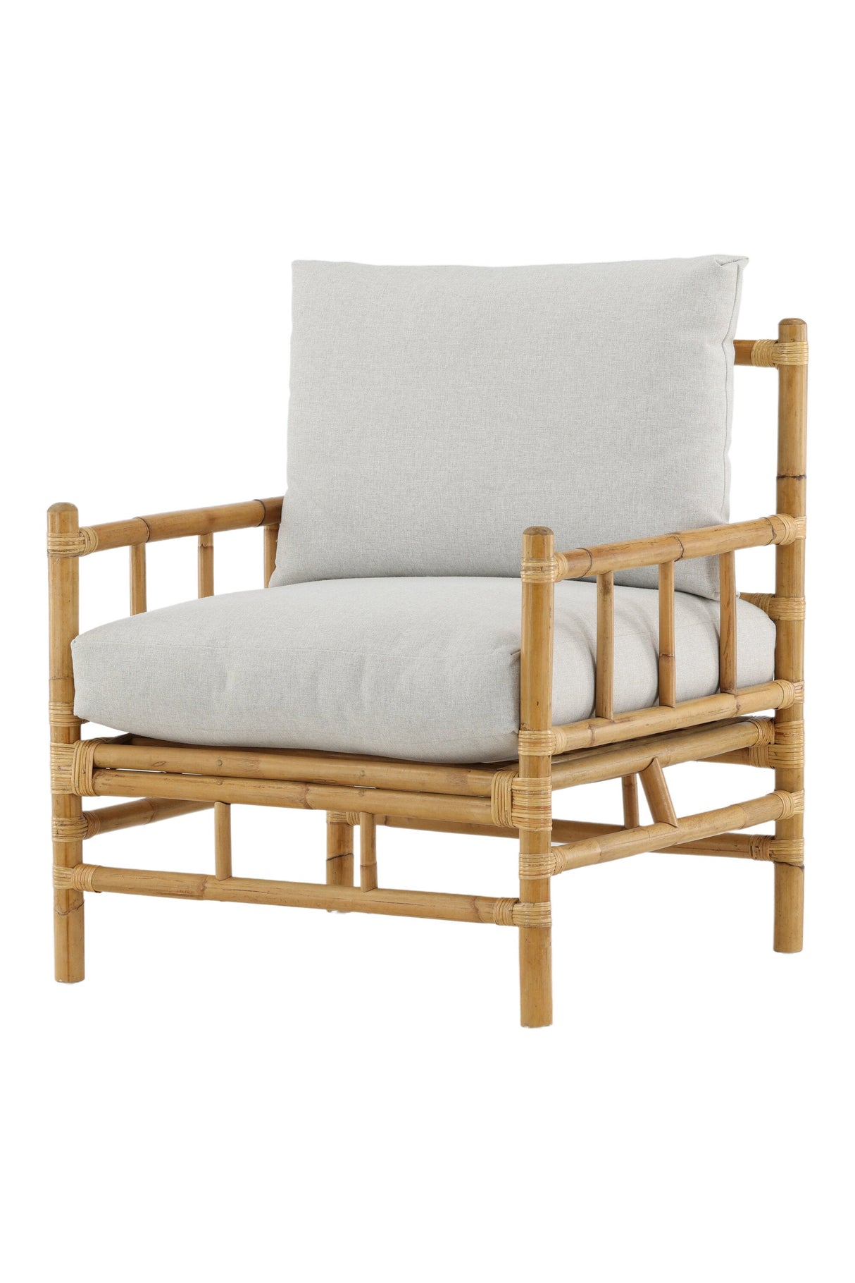 Cane Outdoor - Sessel - hellgrau/Rattan - Outdoor - Sessel - ALVAHOME