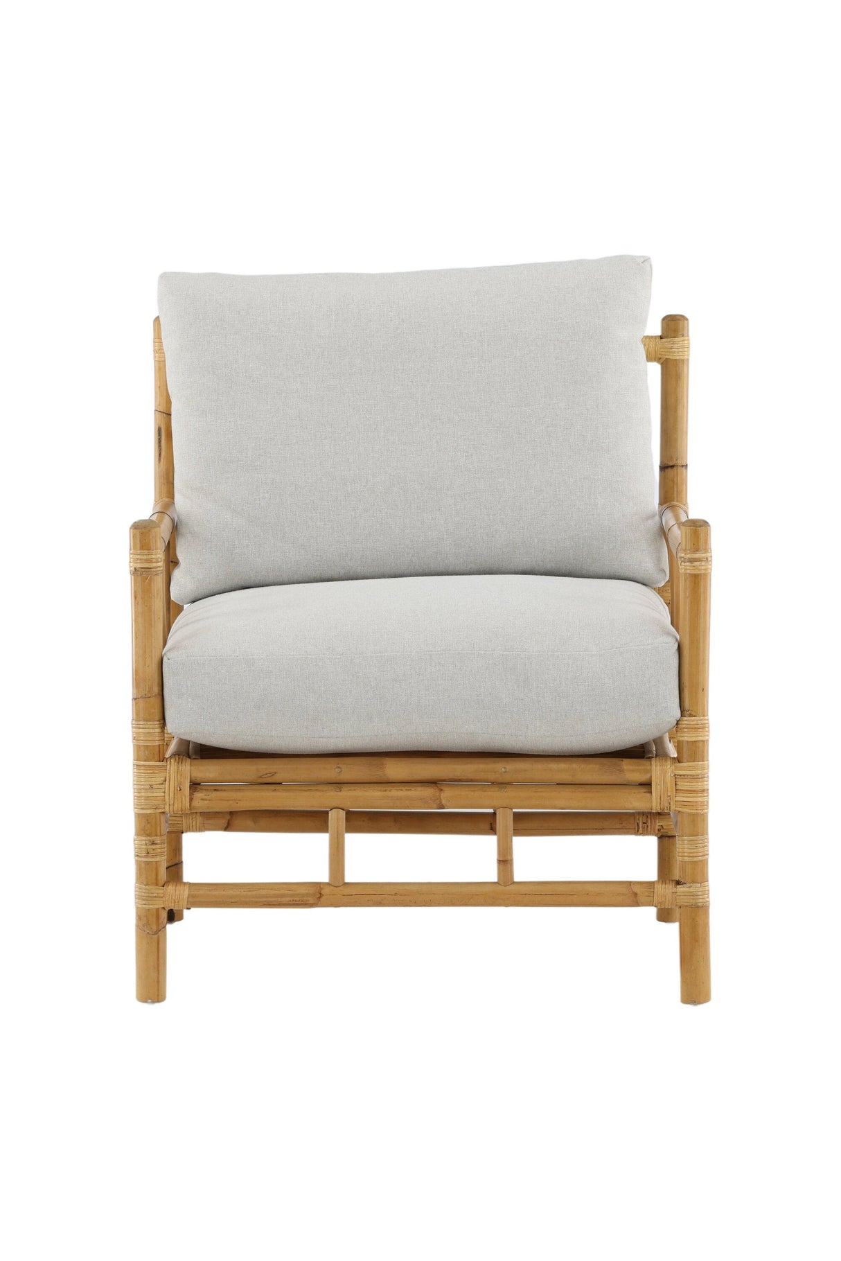 Cane Outdoor - Sessel - hellgrau/Rattan - Outdoor - Sessel - ALVAHOME