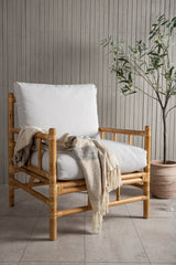 Cane Outdoor - Sessel - hellgrau/Rattan - Outdoor - Sessel - ALVAHOME