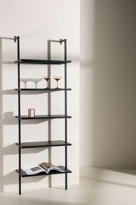 Caracas Regal - schwarz/Stahl - Regale - ALVAHOME