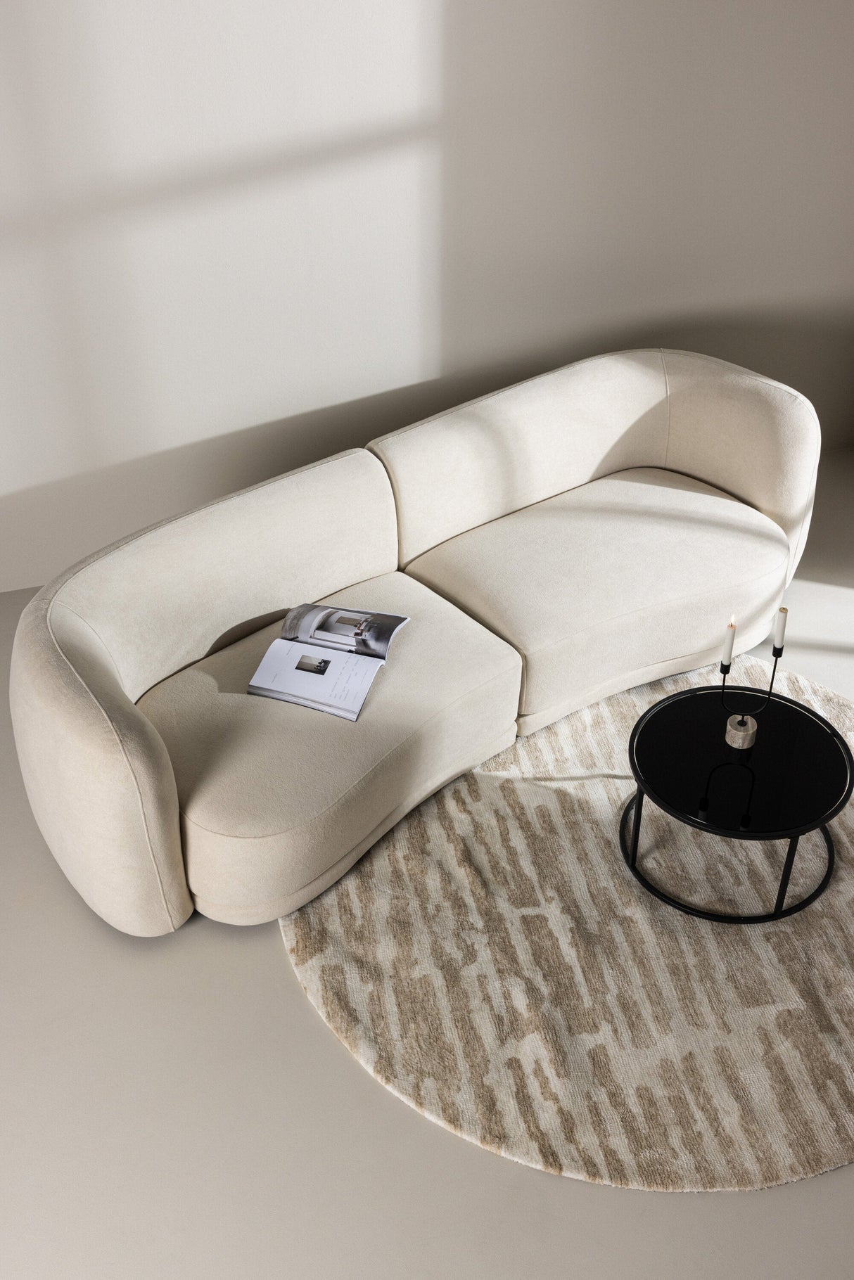 Cielo 3 - Sitzer Sofa - beige/Polyester - 3 - Sitzer Sofas - ALVAHOME