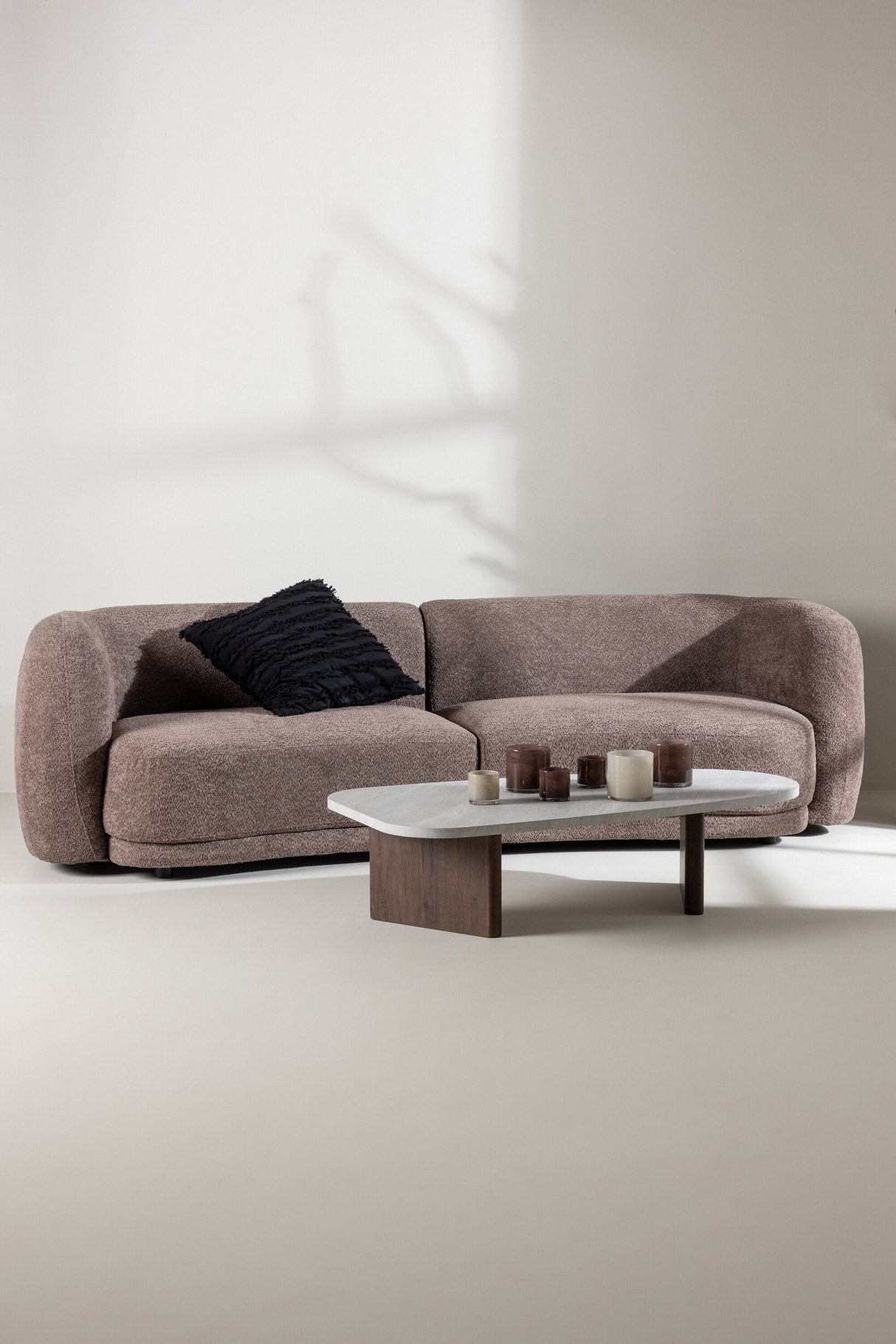 Cielo 3 - Sitzer Sofa - braun/Bouclé - 3 - Sitzer Sofas - ALVAHOME