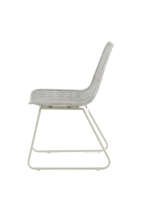 Cirebon Esszimmerstuhl - weiß/Rattan - Essstühle - ALVAHOME