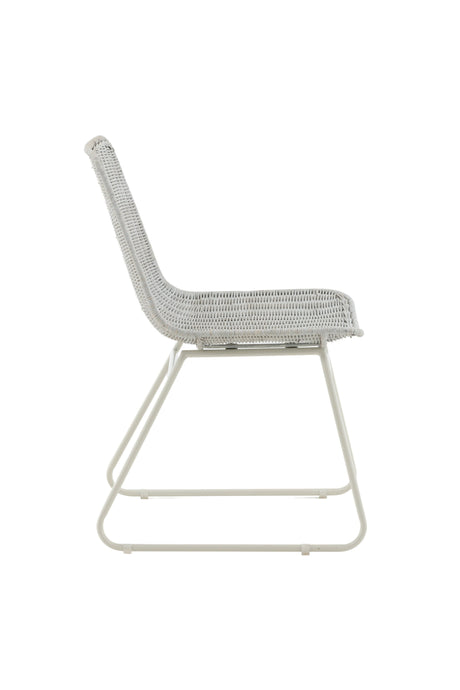 Cirebon Esszimmerstuhl - weiß/Rattan - Essstühle - ALVAHOME