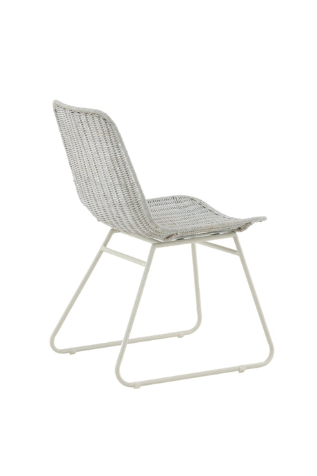 Cirebon Esszimmerstuhl - weiß/Rattan - Essstühle - ALVAHOME