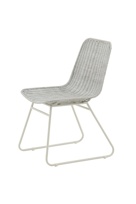Cirebon Esszimmerstuhl - weiß/Rattan - Essstühle - ALVAHOME