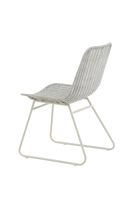Cirebon Esszimmerstuhl - weiß/Rattan - Essstühle - ALVAHOME