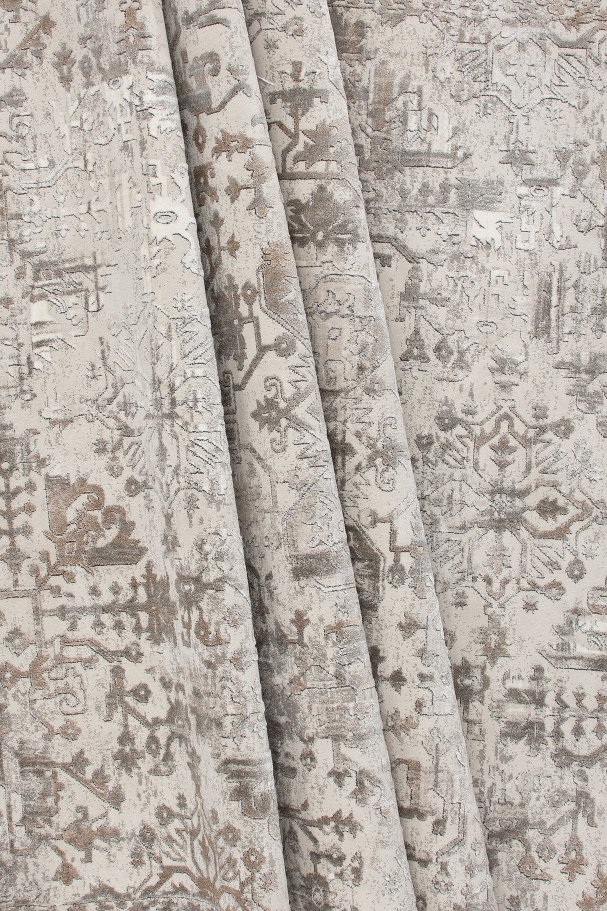 Cleo Wohnzimmerteppich - silber/Polyester - Wohnzimmerteppiche - ALVAHOME