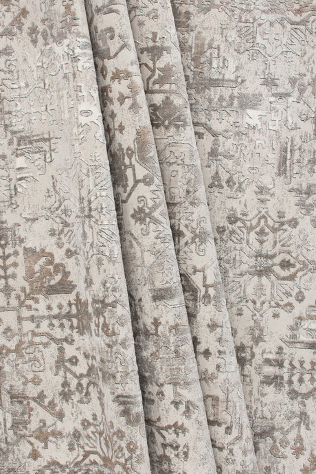 Cleo Wohnzimmerteppich - silber/Polyester - Wohnzimmerteppiche - ALVAHOME