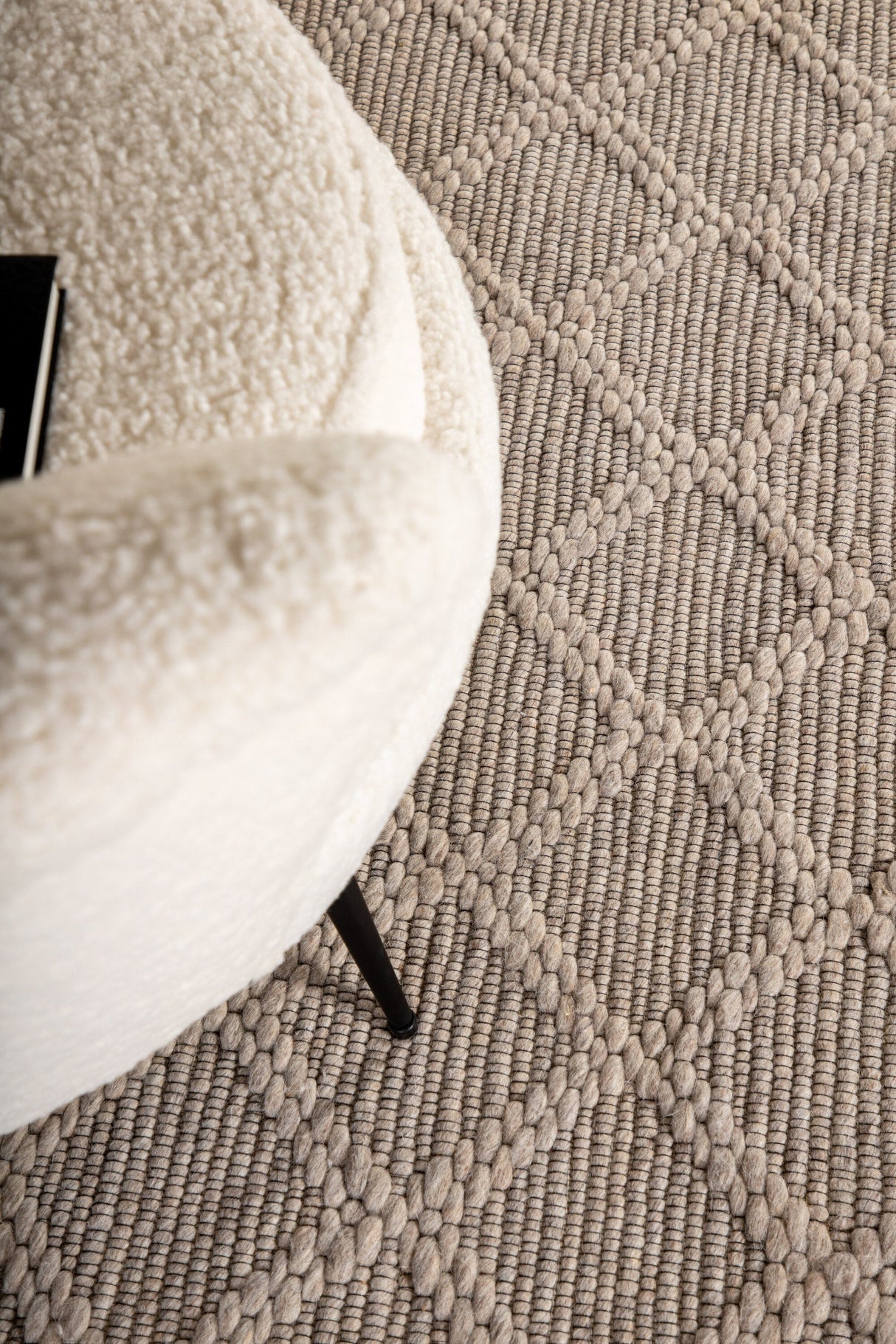 Cloudy Wohnzimmerteppich - beige/Wolle - Wohnzimmerteppiche - ALVAHOME