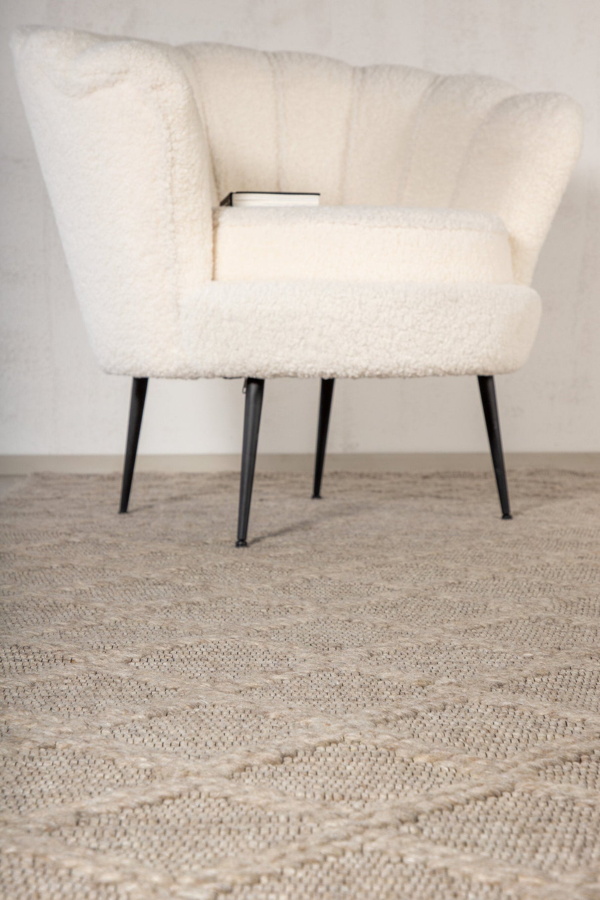 Cloudy Wohnzimmerteppich - beige/Wolle - Wohnzimmerteppiche - ALVAHOME