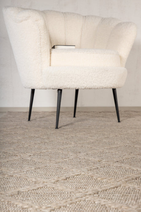 Cloudy Wohnzimmerteppich - beige/Wolle - Wohnzimmerteppiche - ALVAHOME