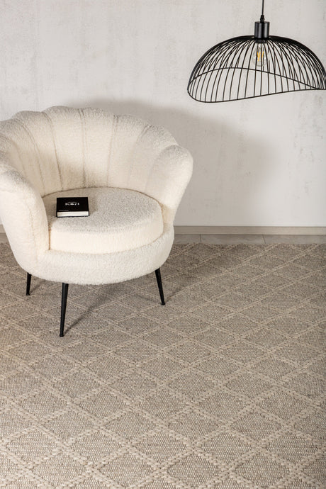 Cloudy Wohnzimmerteppich - beige/Wolle - Wohnzimmerteppiche - ALVAHOME