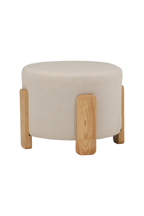 Coffey Ottoman - weiß/Gummi - Holz - Ottomane / Poufs - ALVAHOME