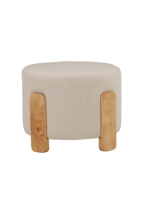 Coffey Ottoman - weiß/Gummi - Holz - Ottomane / Poufs - ALVAHOME