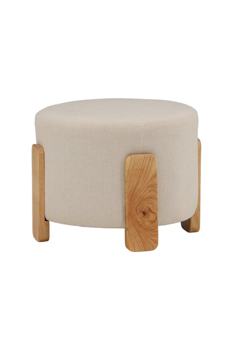 Coffey Ottoman - weiß/Gummi - Holz - Ottomane / Poufs - ALVAHOME