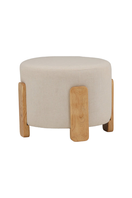 Coffey Ottoman - weiß/Gummi - Holz - Ottomane / Poufs - ALVAHOME