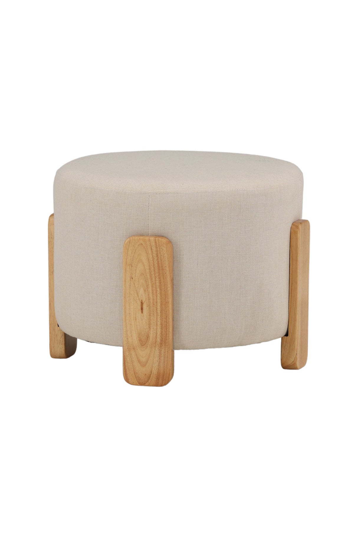 Coffey Ottoman - weiß/Gummi - Holz - Ottomane / Poufs - ALVAHOME