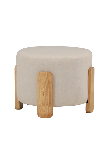 Coffey Ottoman - weiß/Gummi - Holz - Ottomane / Poufs - ALVAHOME