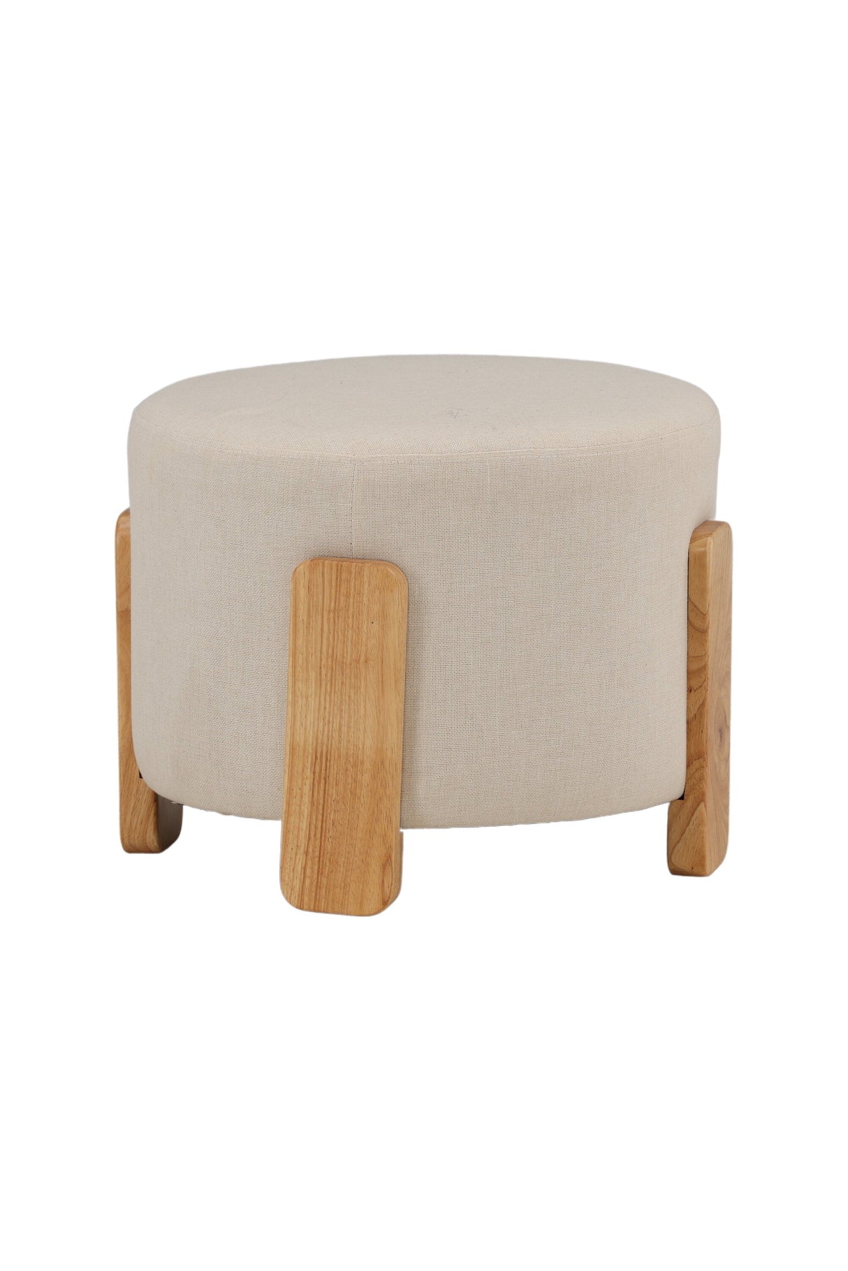 Coffey Ottoman - weiß/Gummi - Holz - Ottomane / Poufs - ALVAHOME