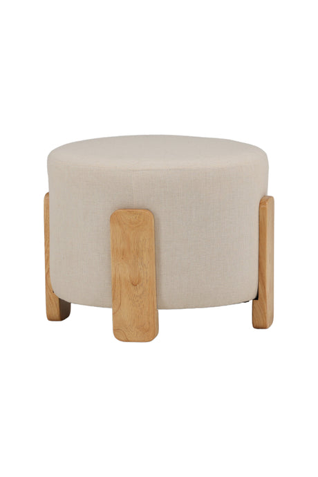Coffey Ottoman - weiß/Gummi - Holz - Ottomane / Poufs - ALVAHOME