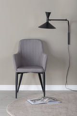 Comfort Esszimmerstuhl - grau/Polyester - Leinen - Essstühle - ALVAHOME