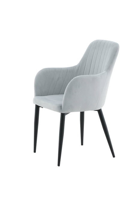 Comfort Esszimmerstuhl - hellgrau/Polyester - Kord - Essstühle - ALVAHOME