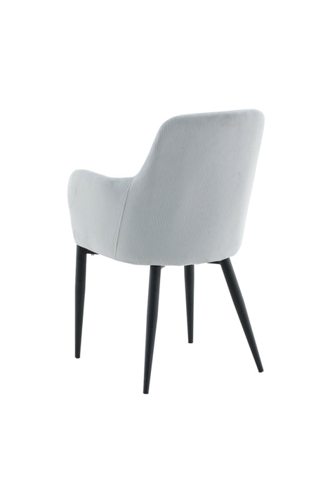 Comfort Esszimmerstuhl - hellgrau/Polyester - Kord - Essstühle - ALVAHOME