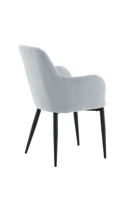 Comfort Esszimmerstuhl - hellgrau/Polyester - Kord - Essstühle - ALVAHOME