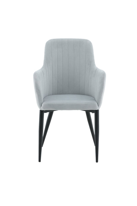 Comfort Esszimmerstuhl - hellgrau/Polyester - Kord - Essstühle - ALVAHOME