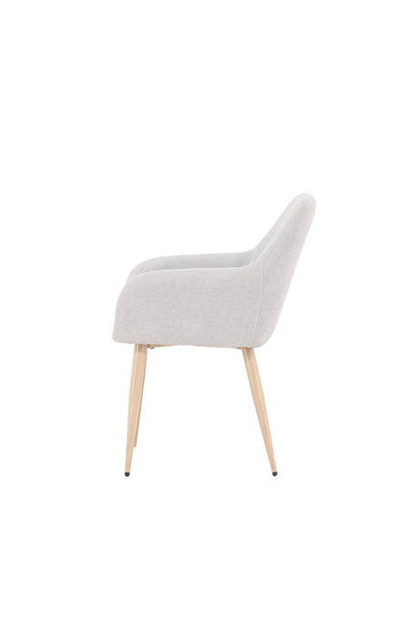 Comfort Esszimmerstuhl - hellgrau/Polyester - Leinen - Essstühle - ALVAHOME