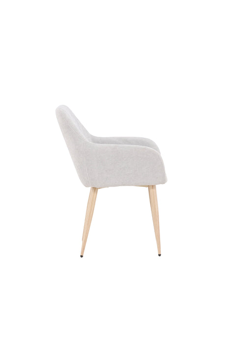 Comfort Esszimmerstuhl - hellgrau/Polyester - Leinen - Essstühle - ALVAHOME