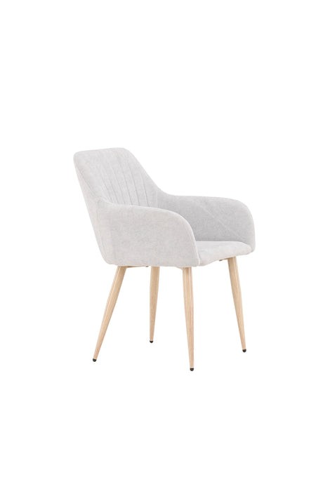 Comfort Esszimmerstuhl - hellgrau/Polyester - Leinen - Essstühle - ALVAHOME