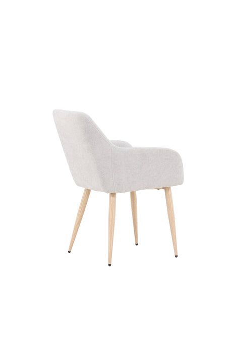 Comfort Esszimmerstuhl - hellgrau/Polyester - Leinen - Essstühle - ALVAHOME