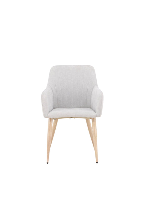 Comfort Esszimmerstuhl - hellgrau/Polyester - Leinen - Essstühle - ALVAHOME