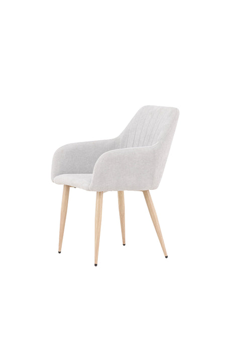 Comfort Esszimmerstuhl - hellgrau/Polyester - Leinen - Essstühle - ALVAHOME