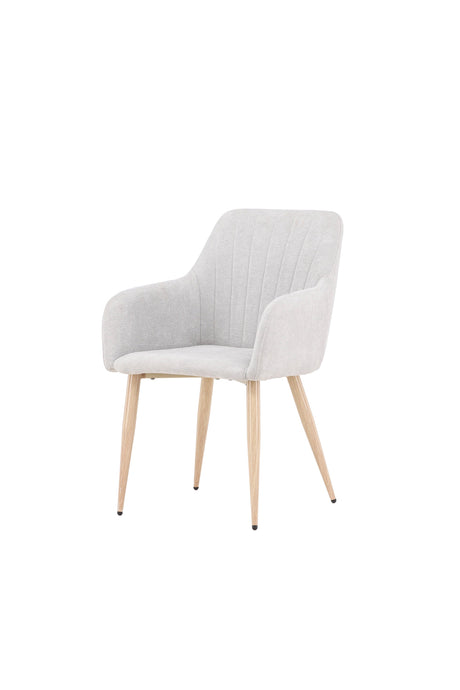 Comfort Esszimmerstuhl - hellgrau/Polyester - Leinen - Essstühle - ALVAHOME