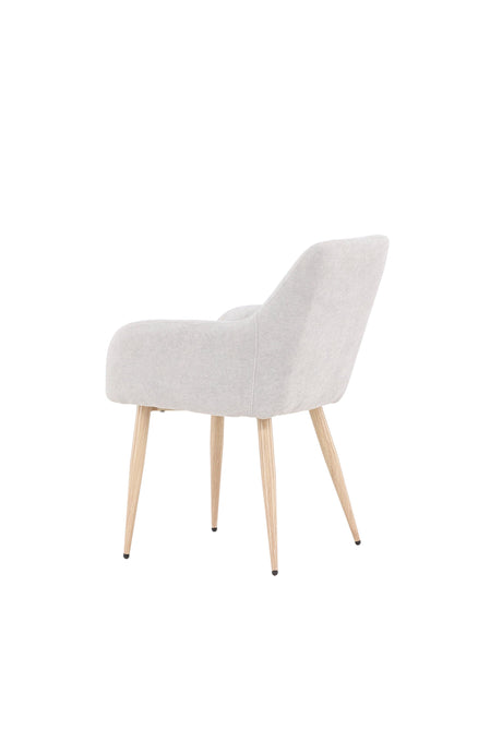 Comfort Esszimmerstuhl - hellgrau/Polyester - Leinen - Essstühle - ALVAHOME