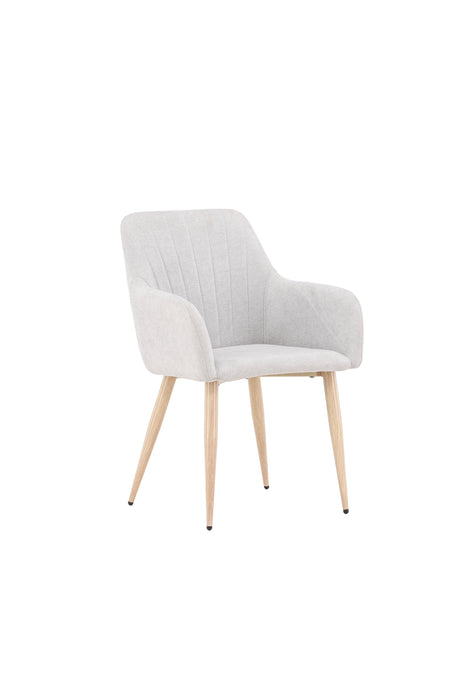 Comfort Esszimmerstuhl - hellgrau/Polyester - Leinen - Essstühle - ALVAHOME
