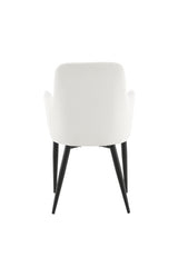 Comfort Esszimmerstuhl - weiß/Polyester - Kord - Essstühle - ALVAHOME