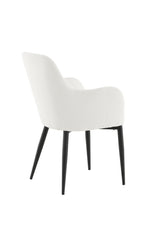 Comfort Esszimmerstuhl - weiß/Polyester - Kord - Essstühle - ALVAHOME