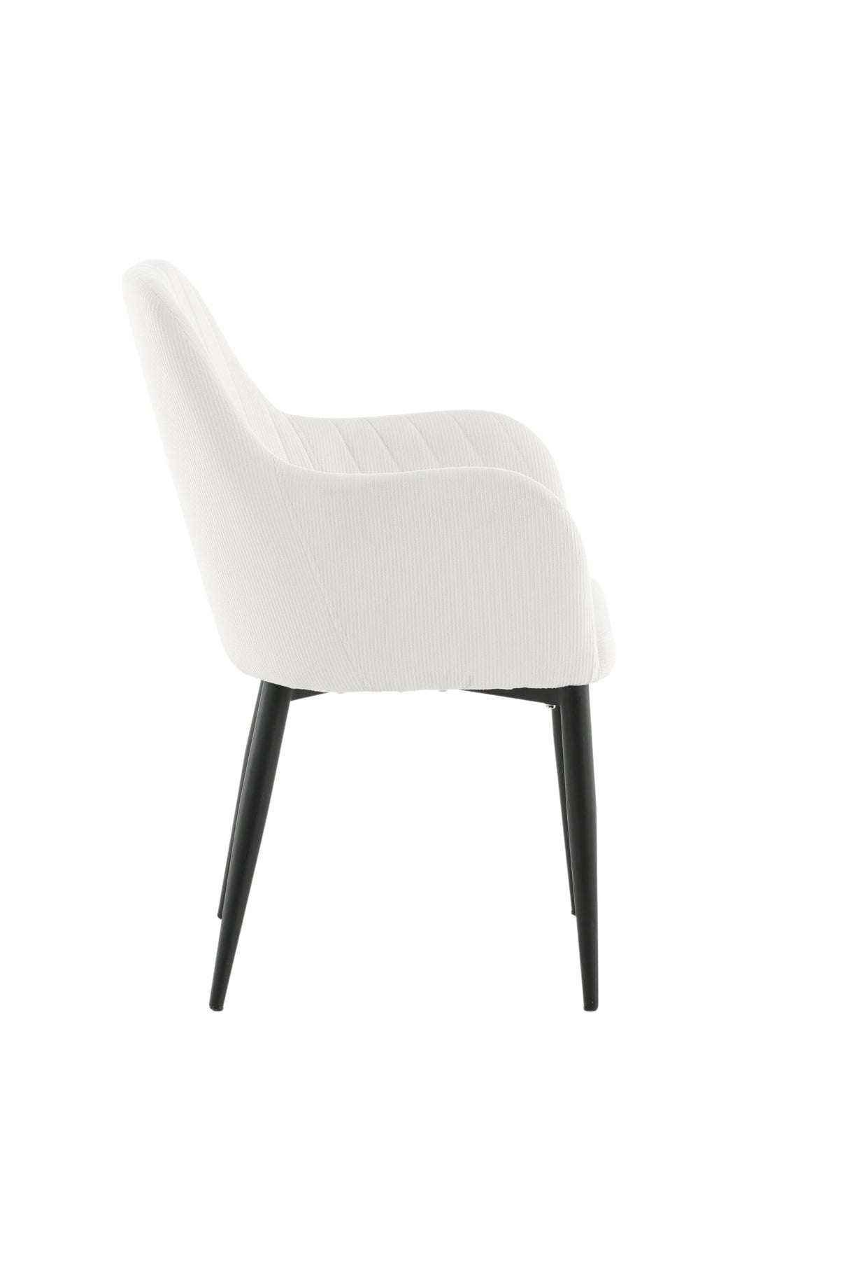 Comfort Esszimmerstuhl - weiß/Polyester - Kord - Essstühle - ALVAHOME